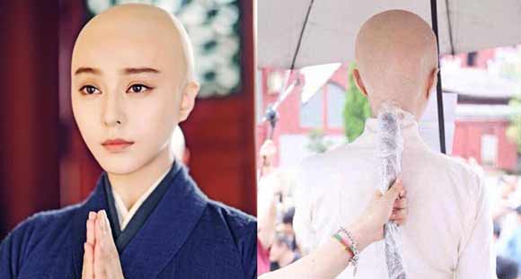 范冰冰光头造型真相曝光背后一个辫子图
