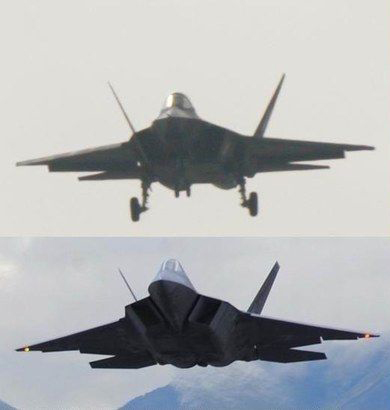 歼-31与f-22正面对比(资料图)