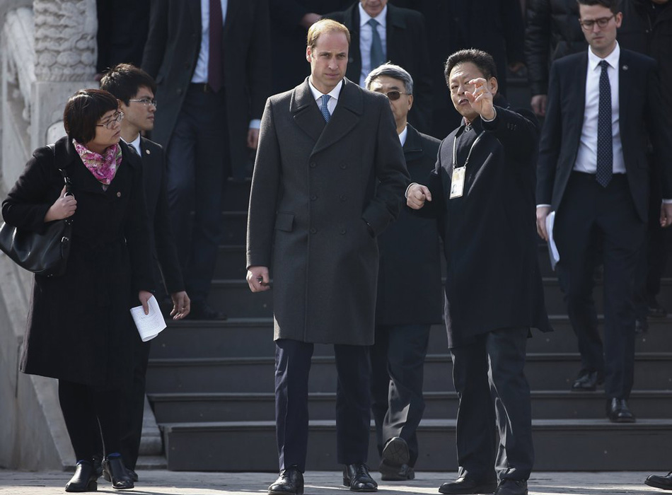 2015年3月2日,英国剑桥公爵威廉王子抵达北京,开始为期4天的首次中国