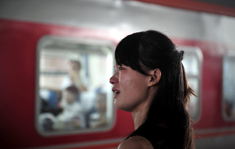 8月25日,福州火车站,离别一幕.