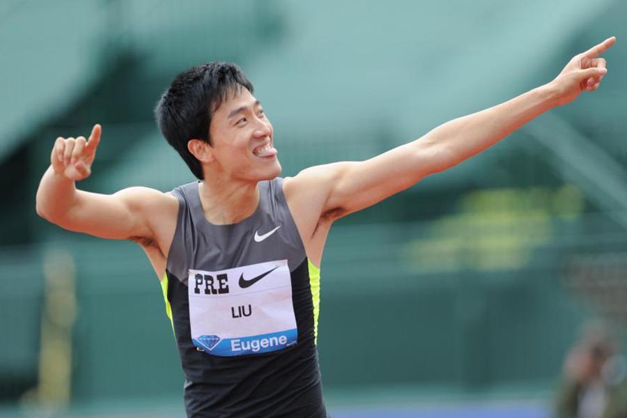 尤金站-刘翔超风速12秒87夺冠[高清](6/15)