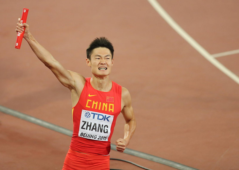 3/6张培萌在比赛后庆祝 人民网北京8月29日电 (温静)北京时间8月29日