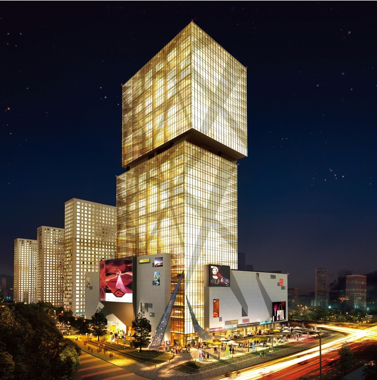 地上8-29层为写字楼办公空间,秉承智能与科技的设计理念,将建筑与美观