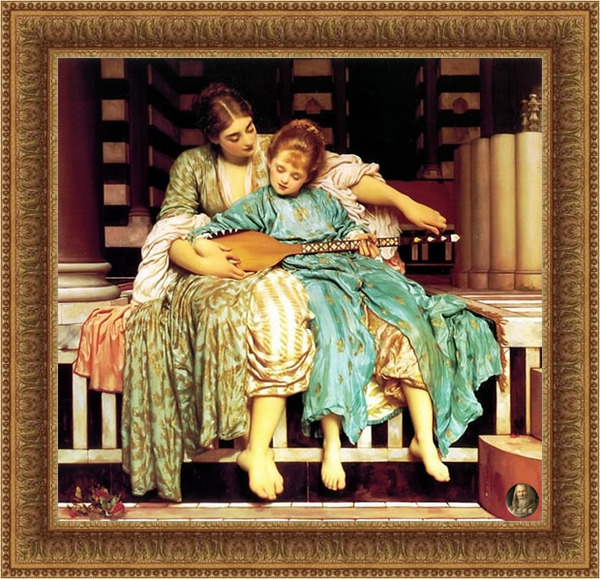 《音乐课》 1877年 弗雷德里克·莱顿 英国 92.8cm×118.