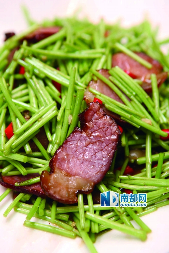 泥蒿炒腊肉