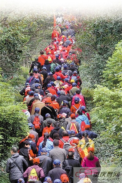 重庆南山万人登高季系列活动 五千人比拼登南山