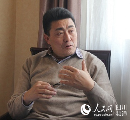 四川省绵阳市市长林书成接受人民网记者专访(王凤运摄)