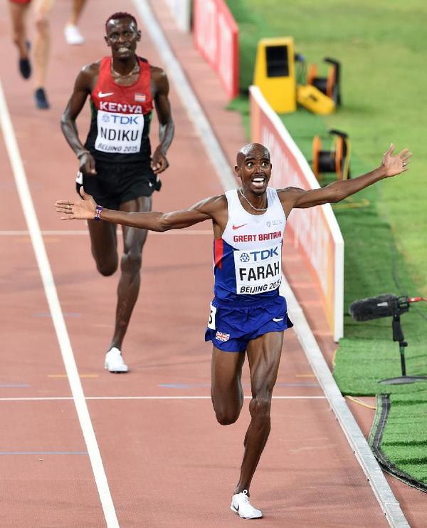 世锦赛男子5000米英选手法拉赫夺冠