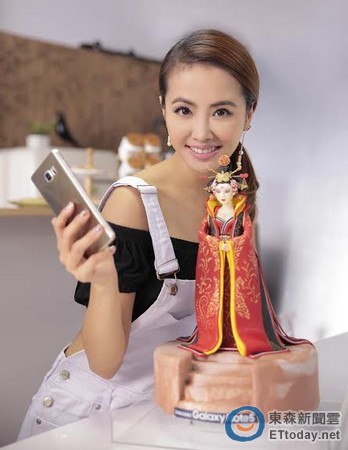 蔡依林做武媚娘翻糖蛋糕栩栩如生图