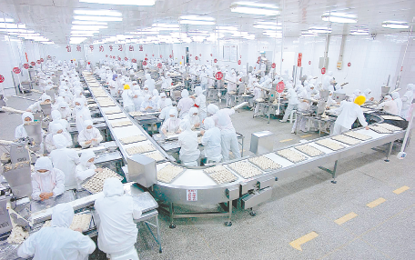 思念食品公司速冻食品生产车间