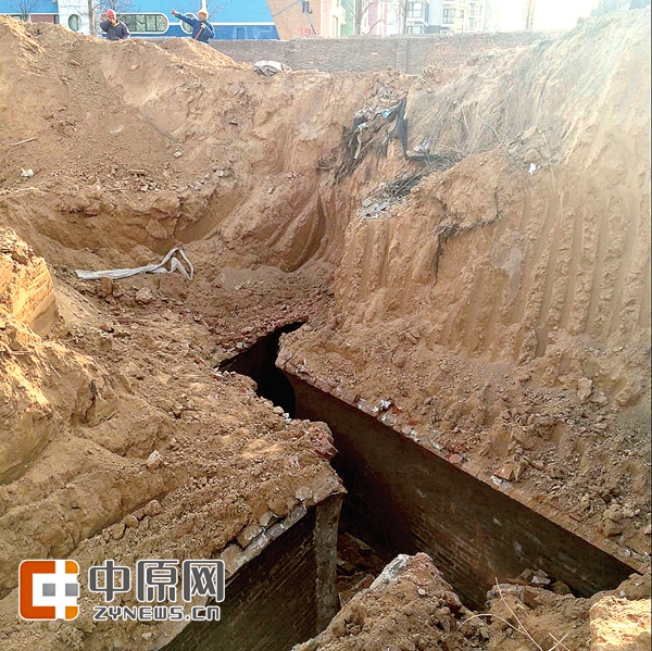 郑州一学校工地挖出50年前的防空洞