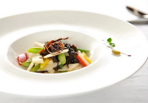 鸡枞菌芦笋炒山药 by 京兆尹