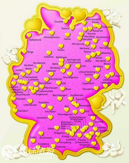 德"爱情地图"标上百"爱情地" 旅行社特推爱情游(图)_旅游频道_凤凰网