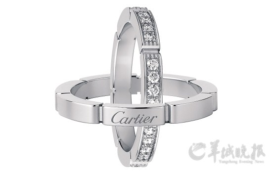 结婚对戒可以选择经典而简约的款式  (卡地亚)