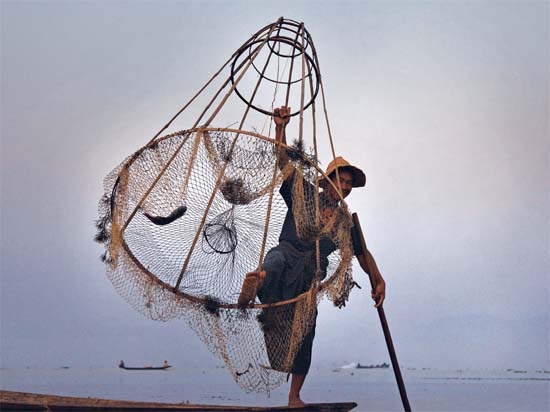 当地人还创造了天下无双的"篓中插鱼".