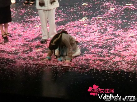 谢娜下跪道歉娜姐银白色发型个性or雷人