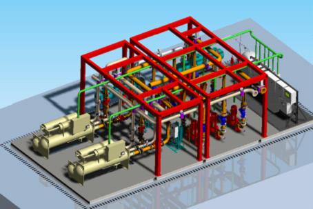 图2:"神舟北极"高效集成冷冻站三维仿真模型