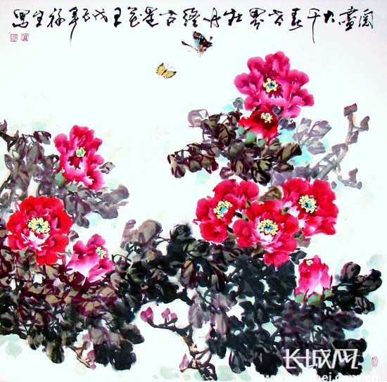 唐山市著名画家刘福生应邀赴西安交流书画艺术
