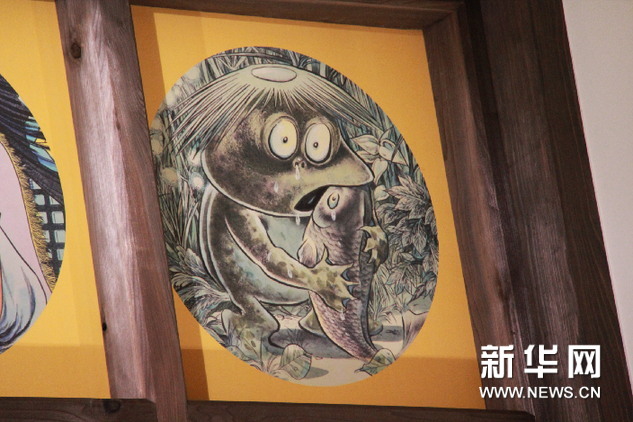 鸟取县境港市出身的画家水木茂描绘的妖怪画.