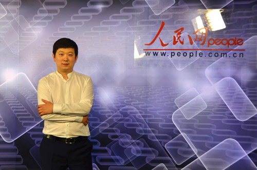 易淘食董事长张洋做客人民网传媒沙龙 人民网记者 宋心蕊/摄