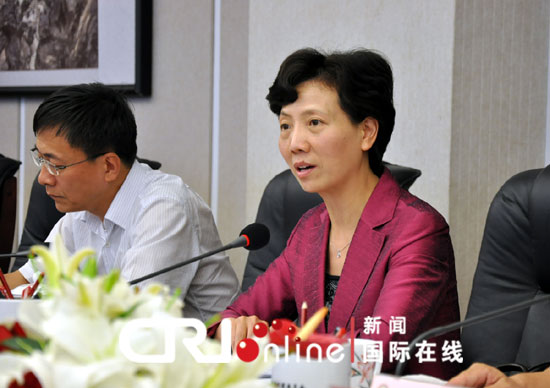 贵州省常务副省长谌贻琴接受中央媒体采访团采访 摄影 翟磊