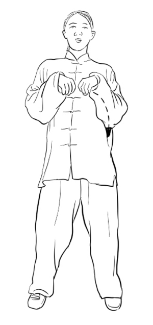 五禽戏"是在对传统五禽戏进行挖掘整理的基础上编创的,顺序为虎,鹿,熊