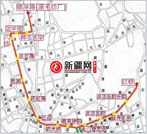 乌鲁木齐brt2号线二期8月20日通车