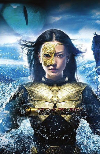 画皮Ⅱ赵薇造型似战警金甲遮面长发飘飘图