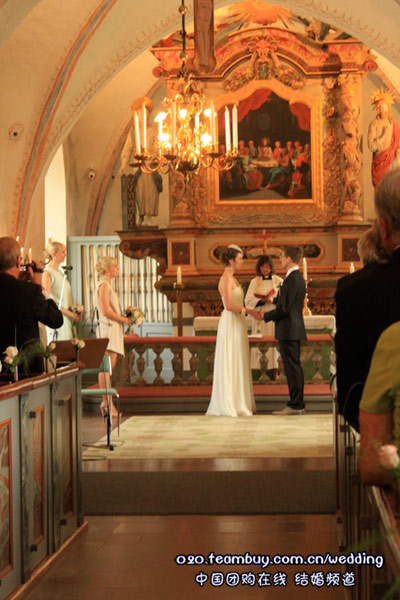 网友实拍瑞典欧式宫廷婚礼