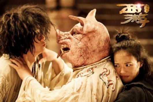 《西游》剧照21日晚,周星驰来南京为《西游降魔篇》电影的后续宣传